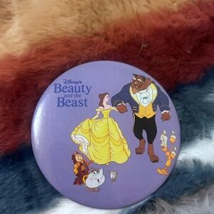 Vintage beauty and the beast Disneyland button